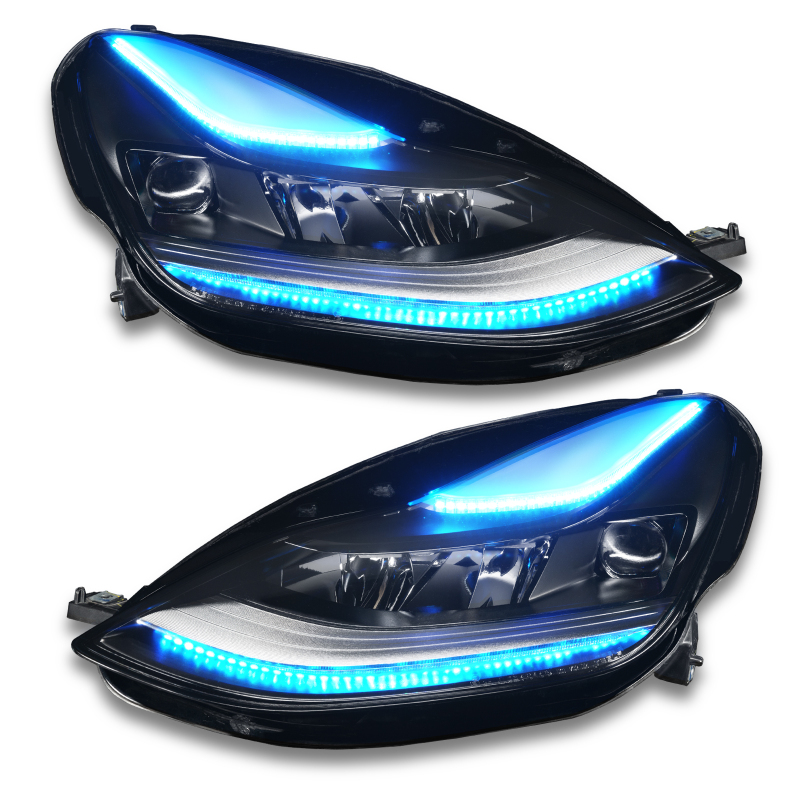 Tesla Model 3 Headlight DRL Upgrade Kit - ORACLE Lighting - Dynamic ColorSHIFT - Dynamic ColorSHIFT - `21-`27